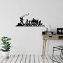 Wallity Accesorio Decorativo de Pared de Metal Negro 30x70 cm 1.5mm Grosor